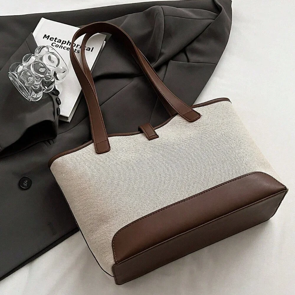 Multicolor Casual Women's Business Foldable Dual Strap Tote Bag